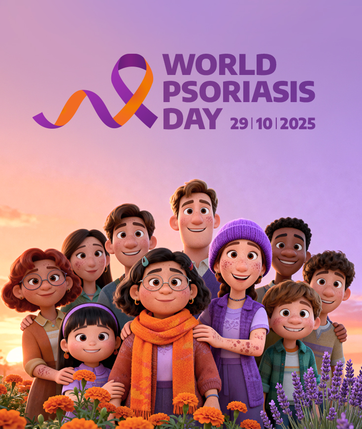 Dia Mundial da Psoríase — capa do projeto